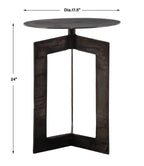 Deltoid Gunmetal Accent Table