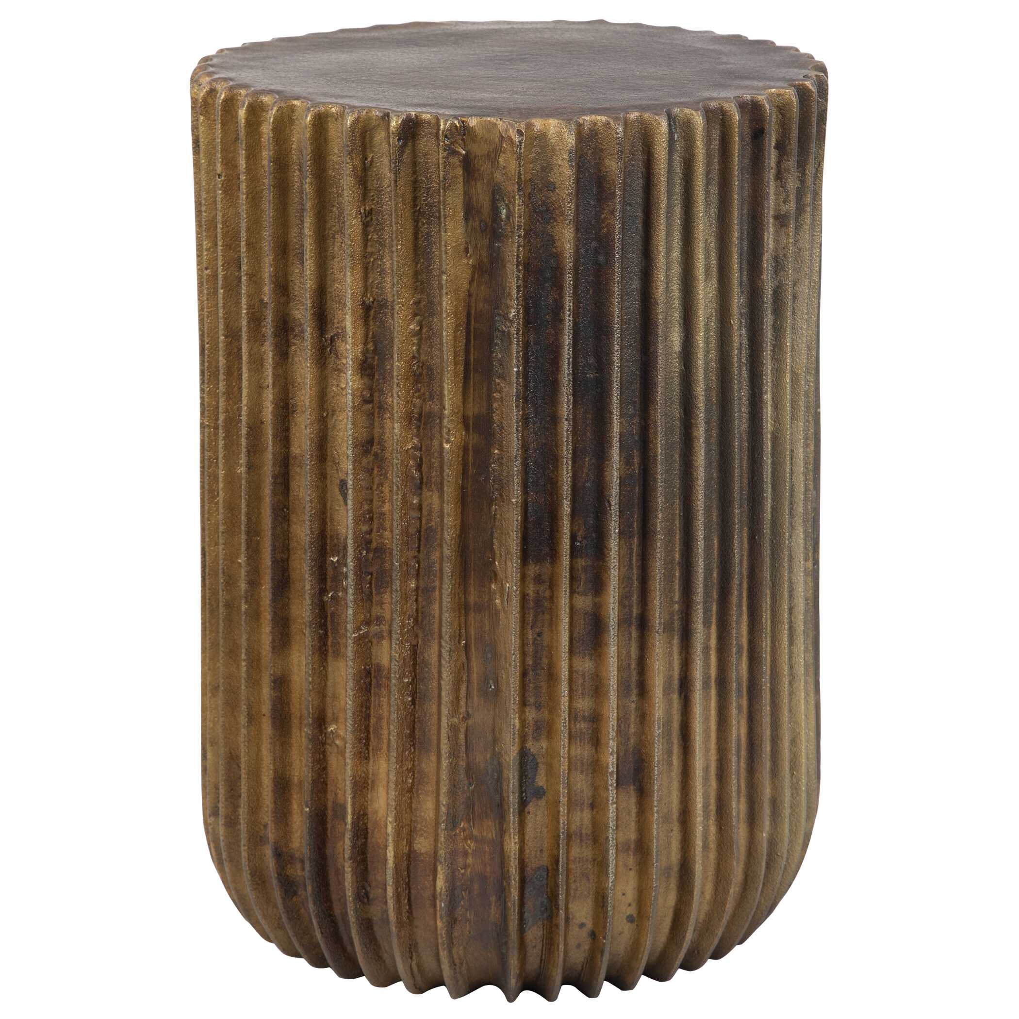 Peaks And Valleys Gold Accent Table