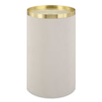 Circuit Brass & White Accent Table