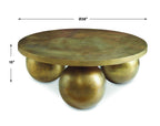 Triplet Antique Brass Coffee Table