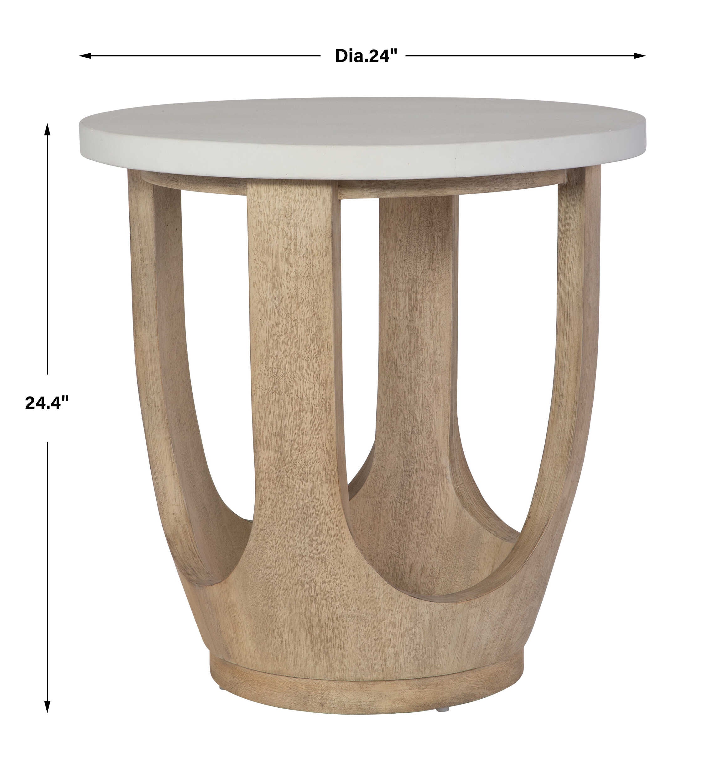 Tatli Stone Top Side Table