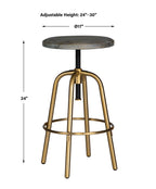 Revolve Brass Counter Stool