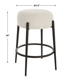 Arles Plush Counter Stool