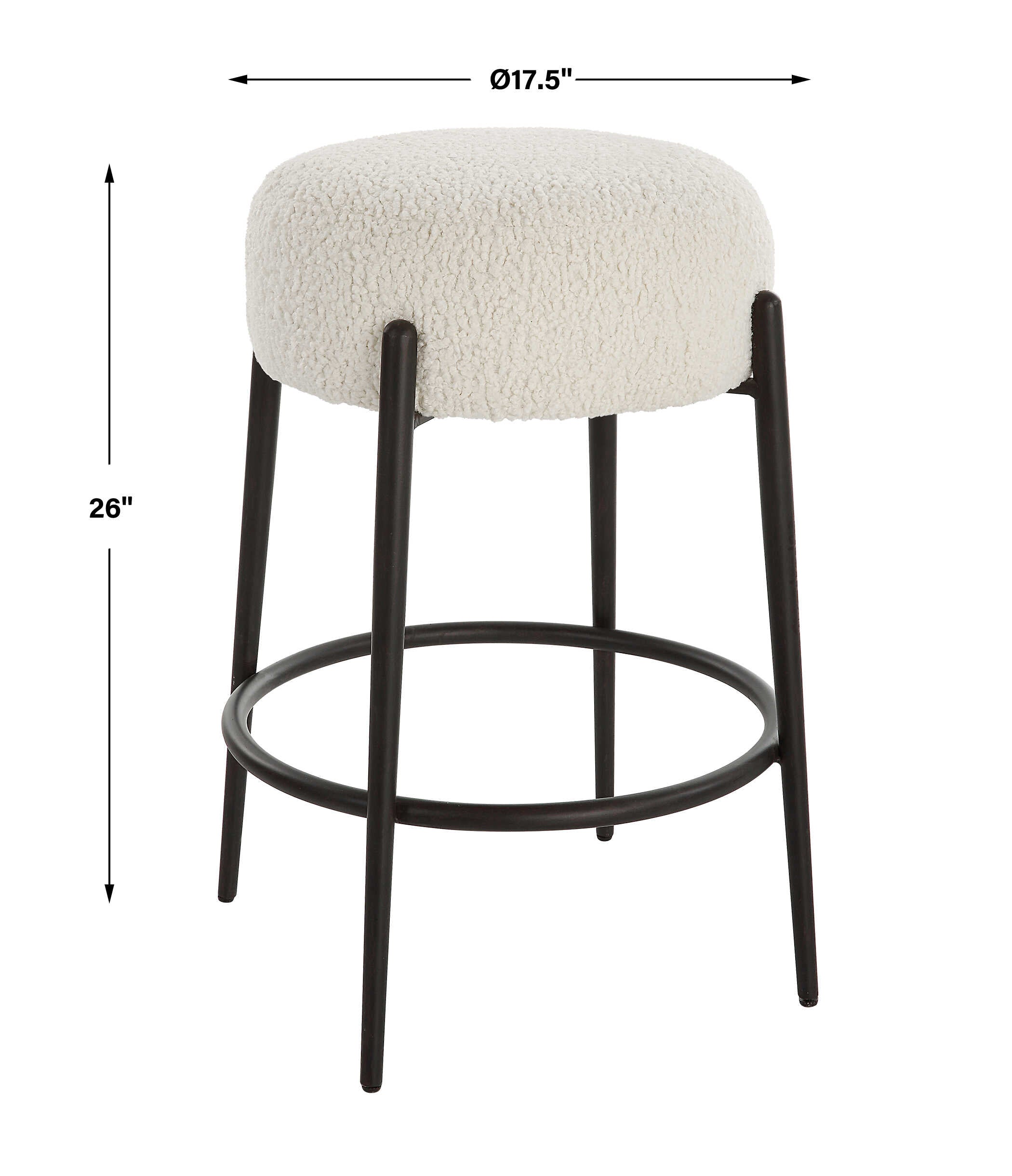 Arles Plush Counter Stool