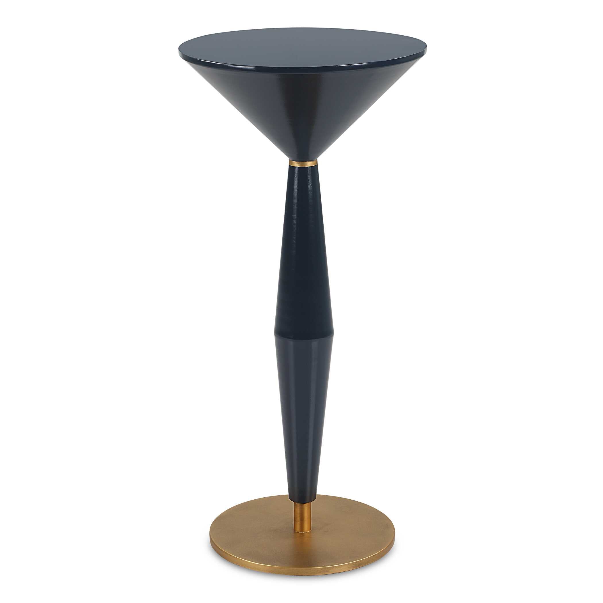 Luster Navy Blue Accent Table