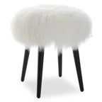 Wooly Sheepskin Accent Stool