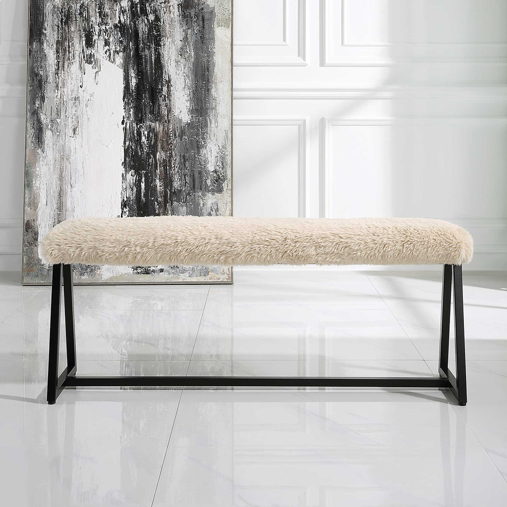 Taupo Sheepskin Bench
