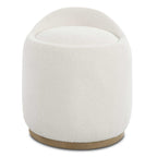 Swirl Swivel Sheepskin Ottoman