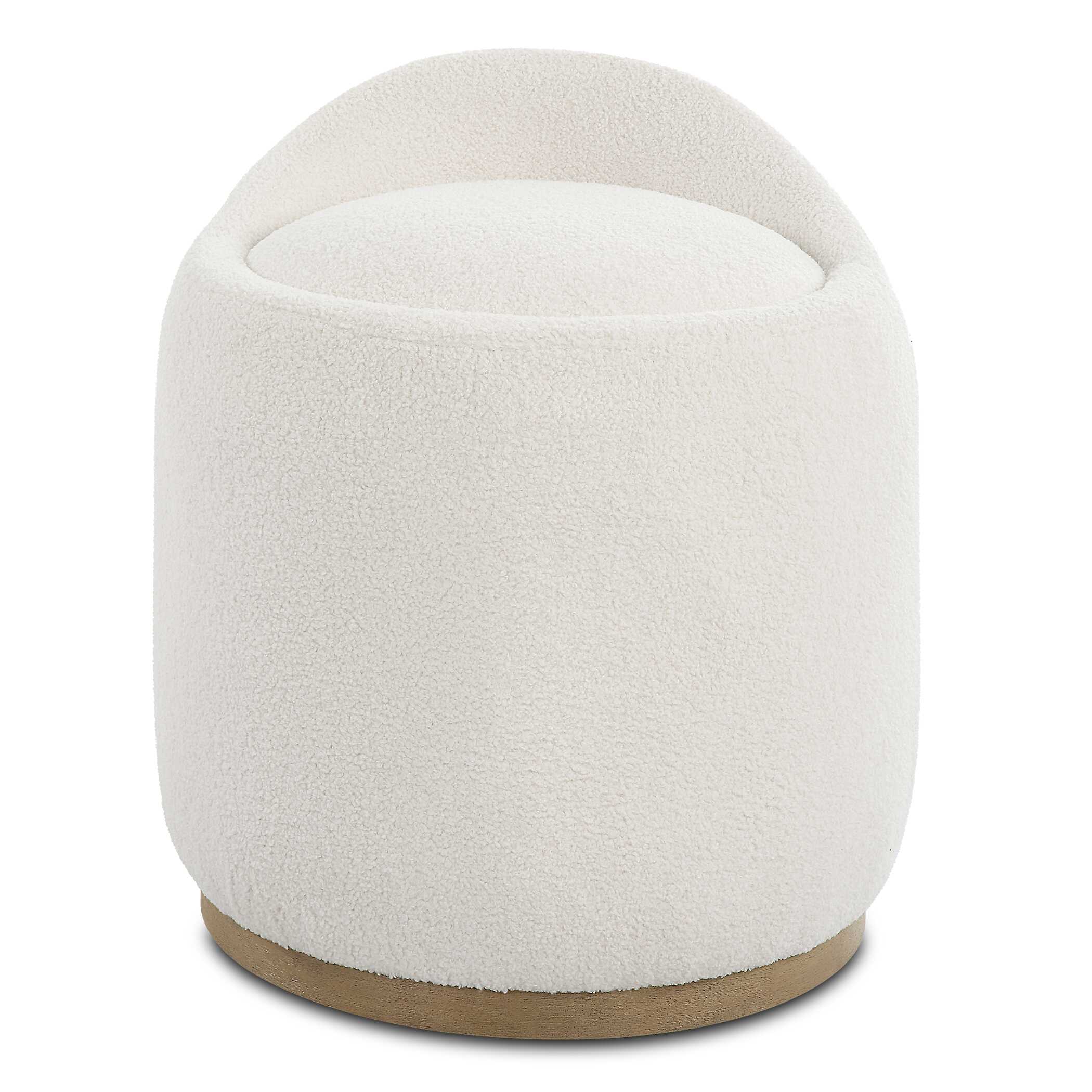 Swirl Swivel Sheepskin Ottoman