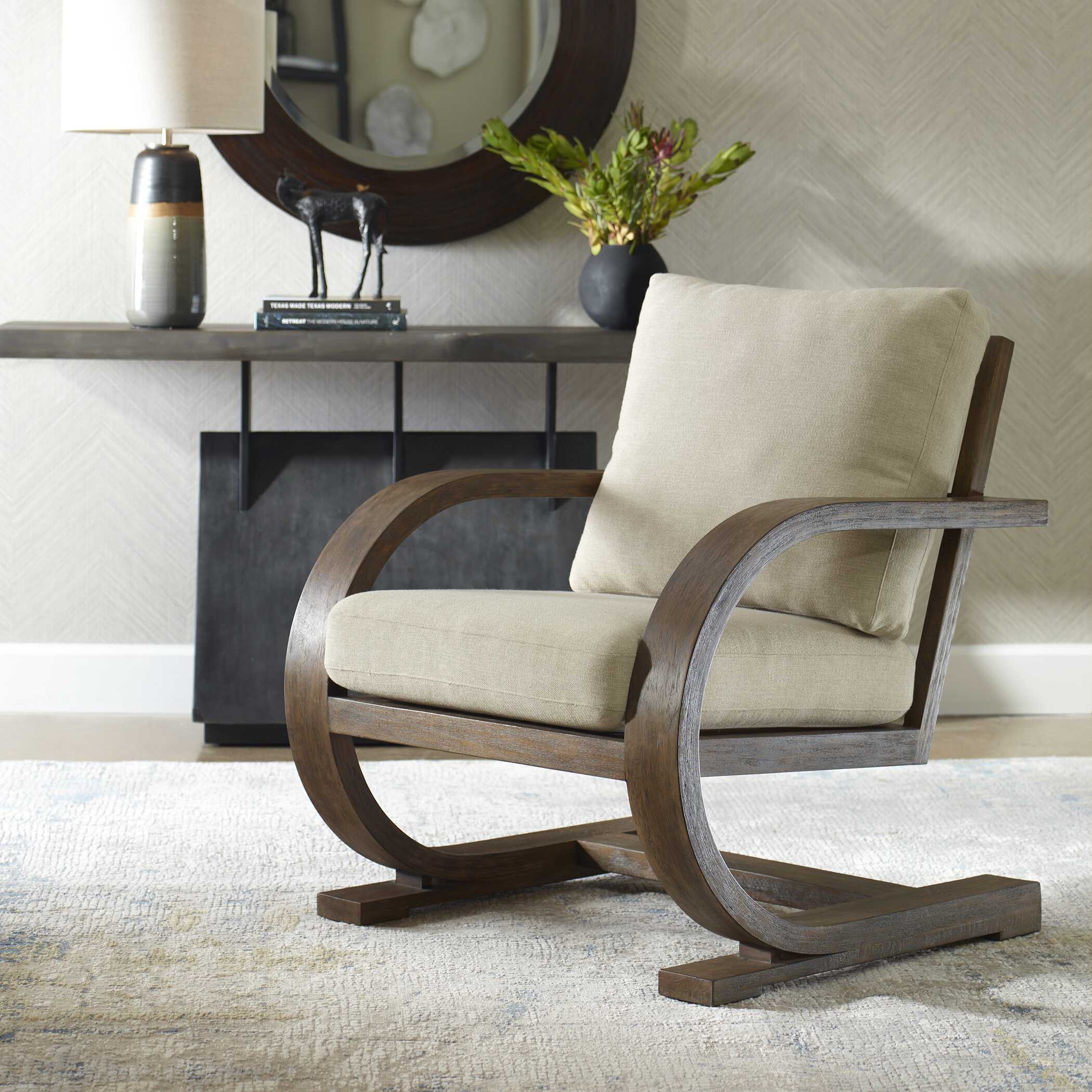 Bedrich Wooden Accent Chair