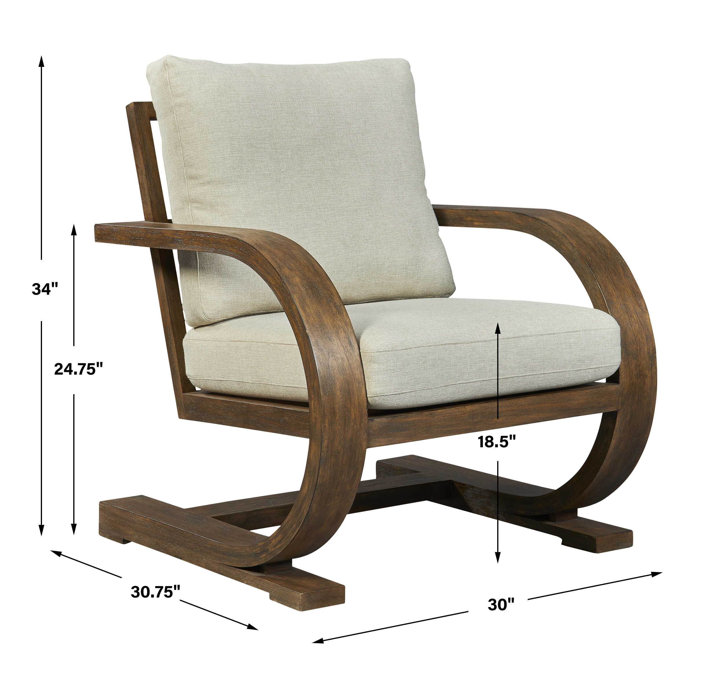 Bedrich Wooden Accent Chair