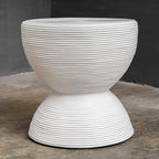 Bongo White Rattan Side Table