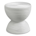 Bongo White Rattan Side Table