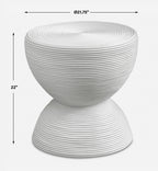 Bongo White Rattan Side Table