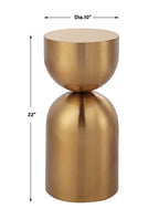Golden Vessel Modern Accent Table