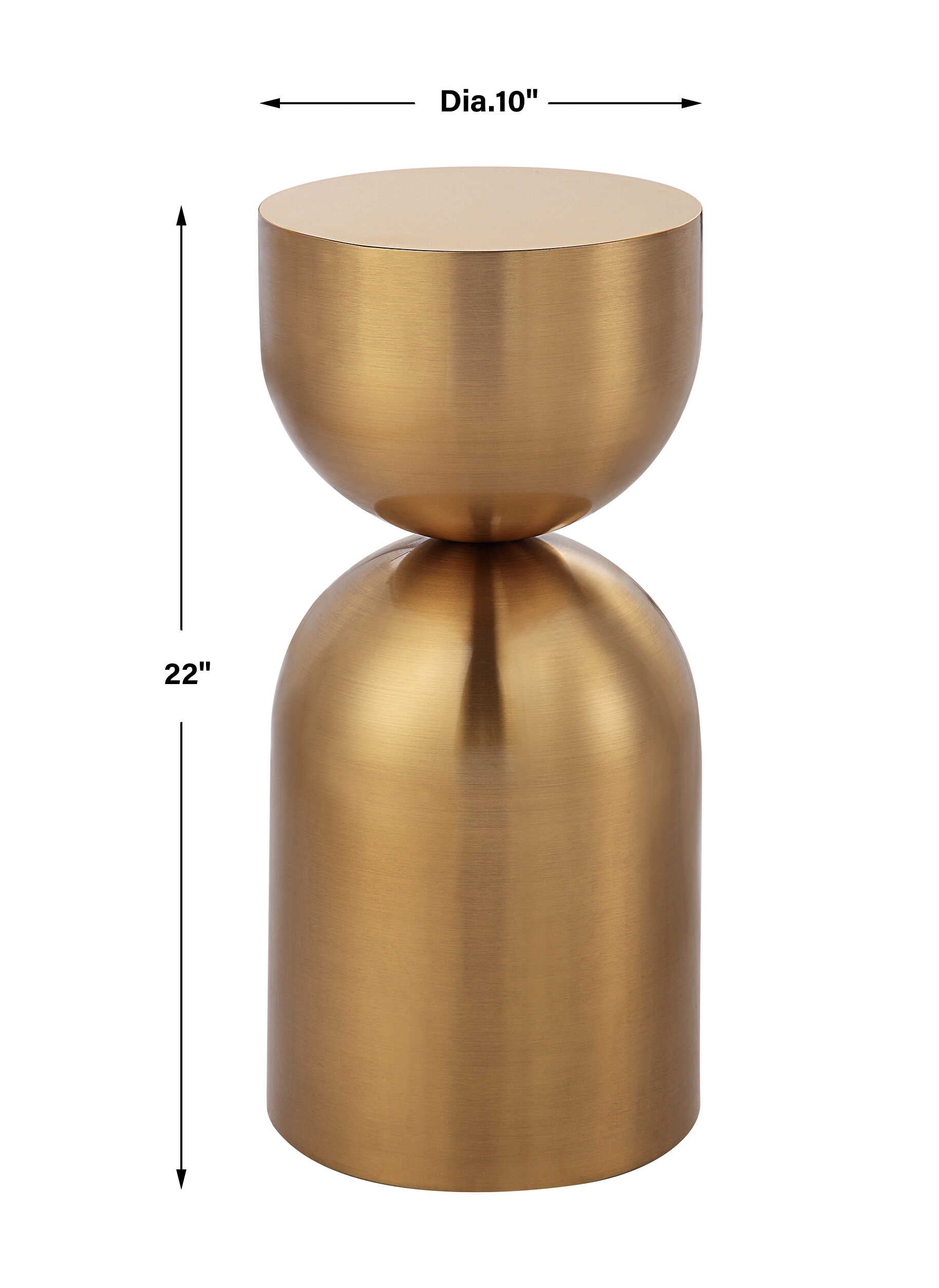 Golden Vessel Modern Accent Table