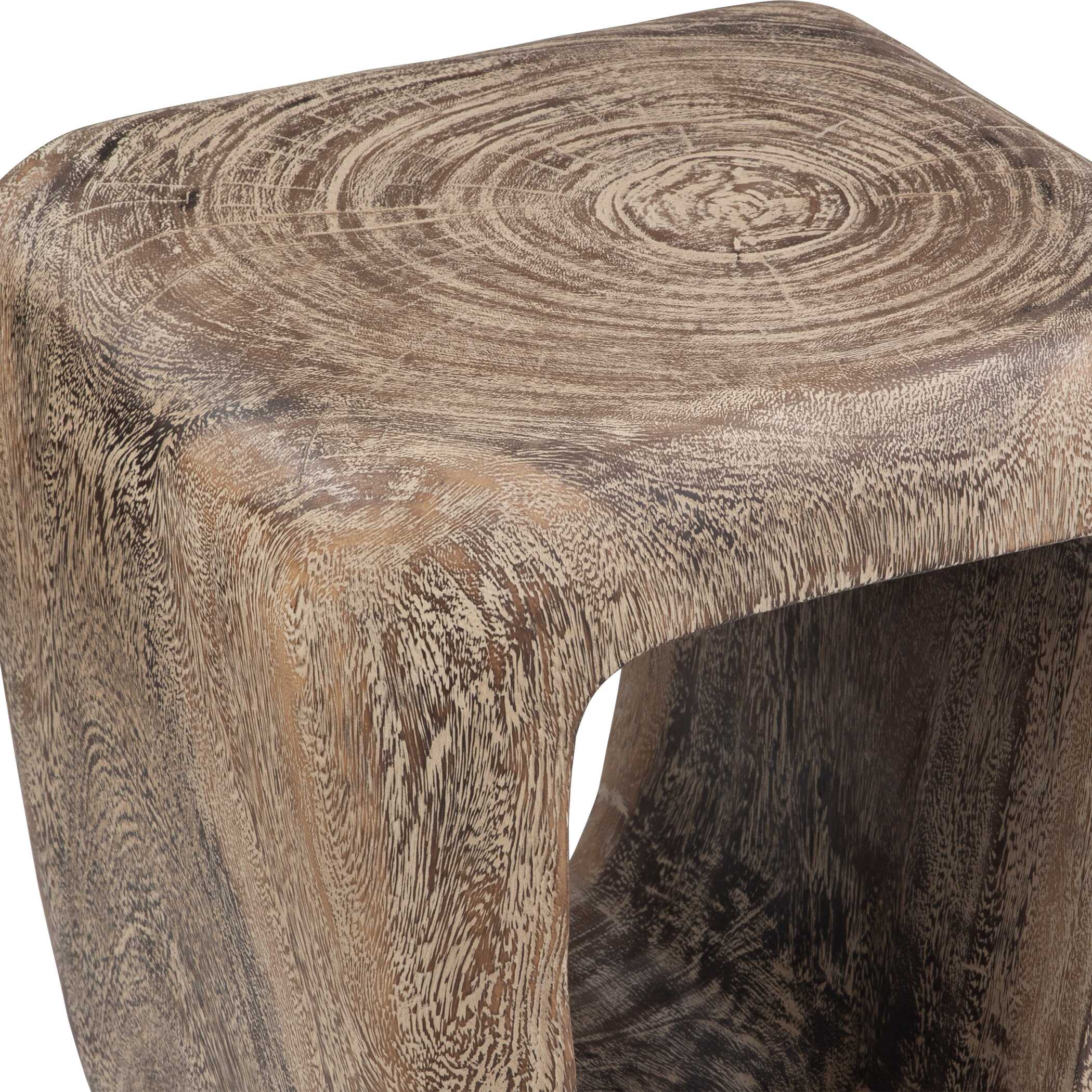 Loophole Bleached Wash Accent Stool