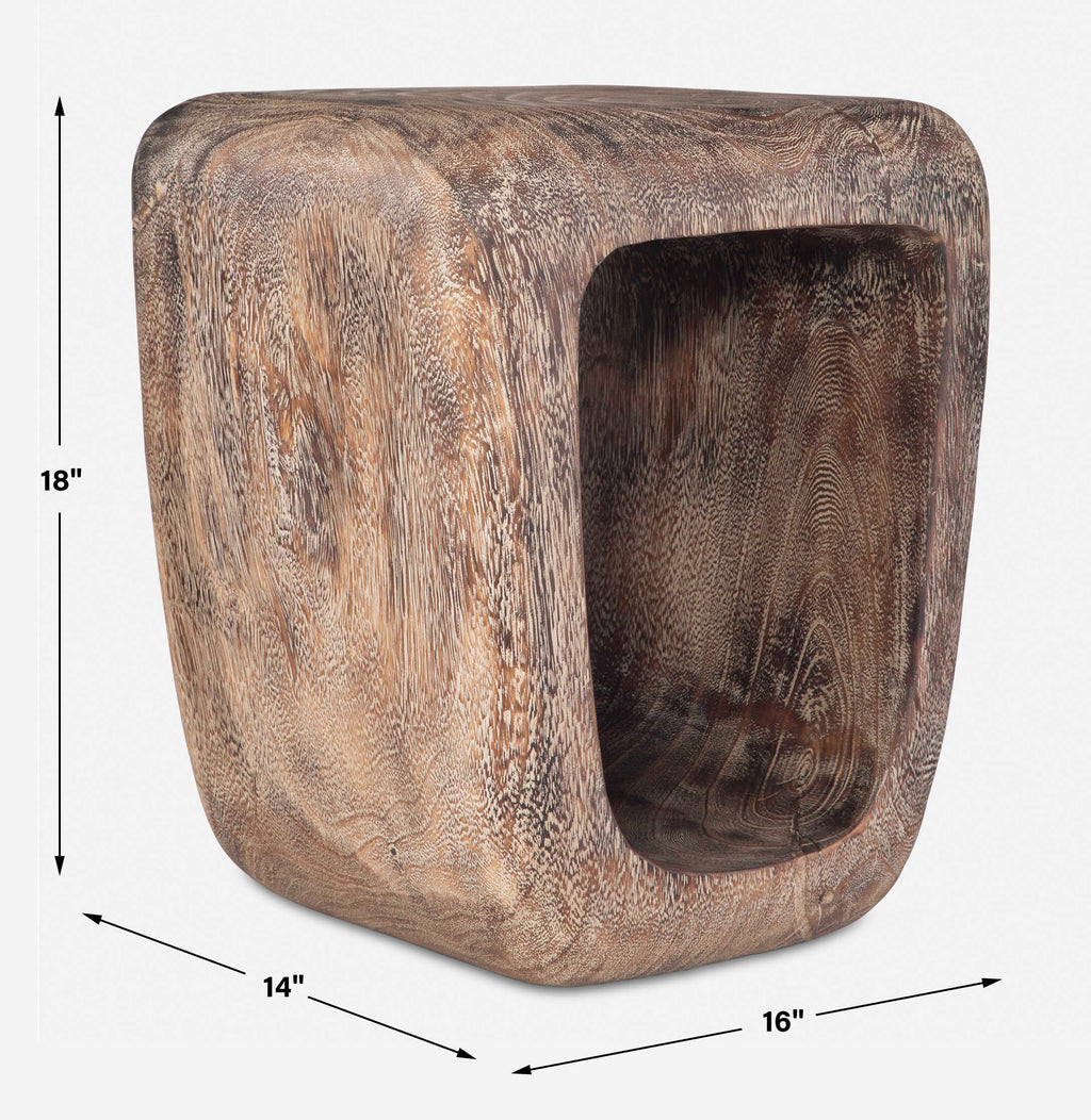 Loophole Bleached Wash Accent Stool