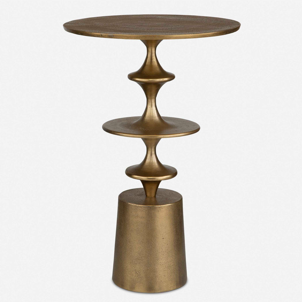 Flight Brass Accent Table
