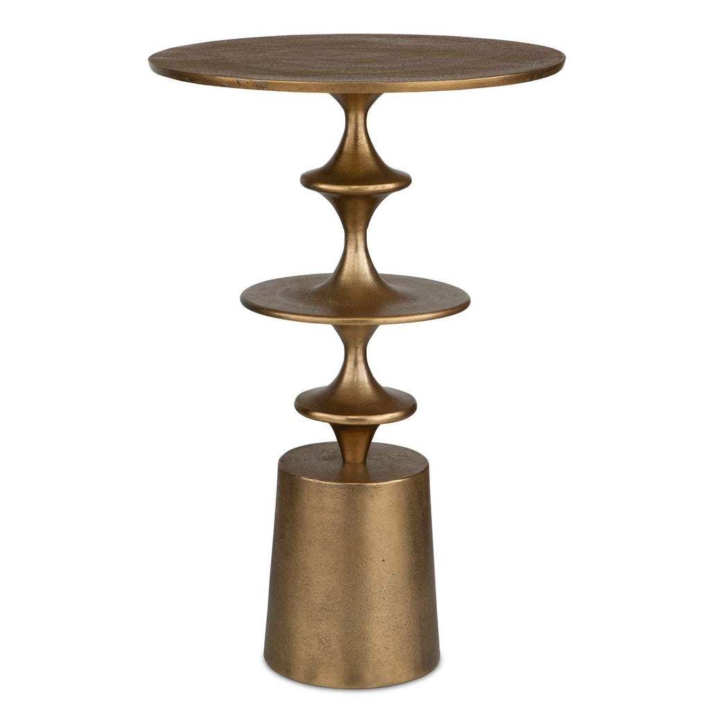 Flight Brass Accent Table