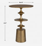 Flight Brass Accent Table