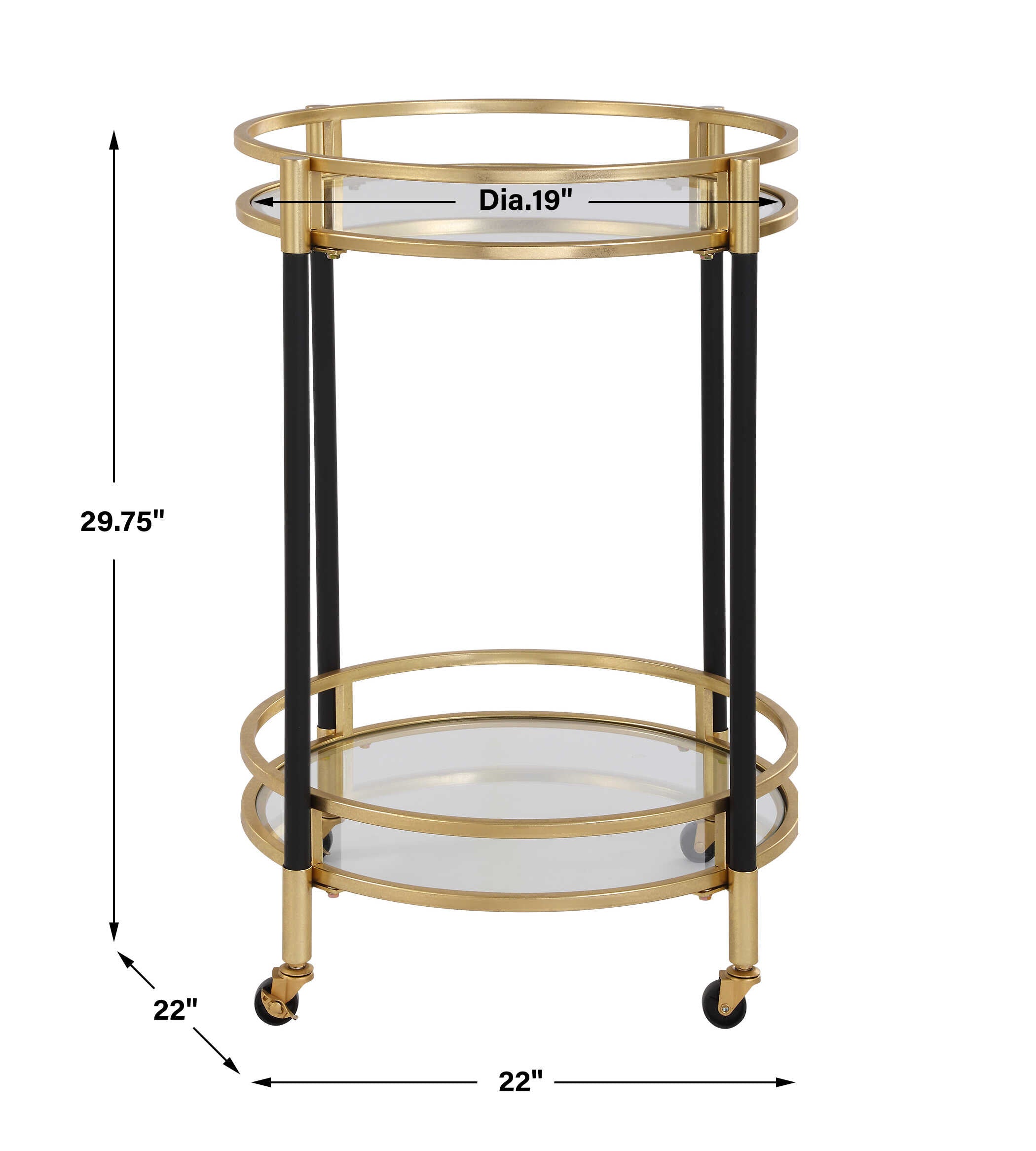 Dolly Round Bar Cart