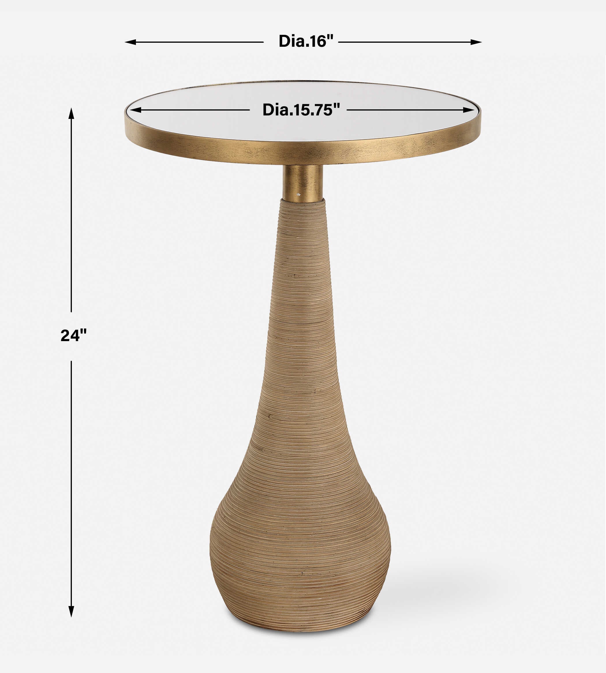 Terra Brass Accent Table
