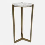 Pietra Carrara Marble Drink Table
