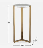 Pietra Carrara Marble Drink Table