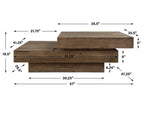 Rustic Planes Modern Coffee Table