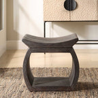 Connor Walnut Accent Stool