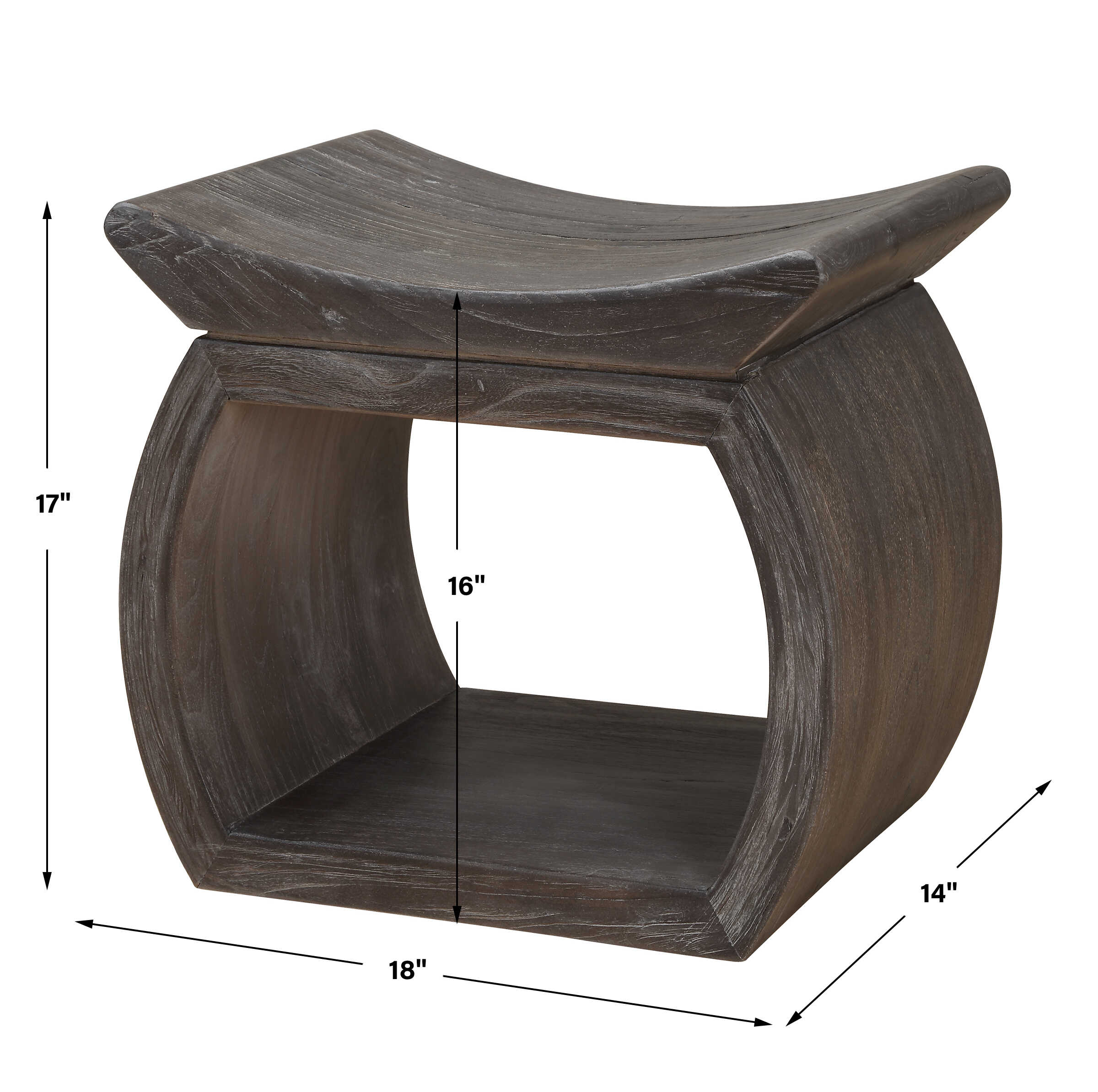 Connor Walnut Accent Stool