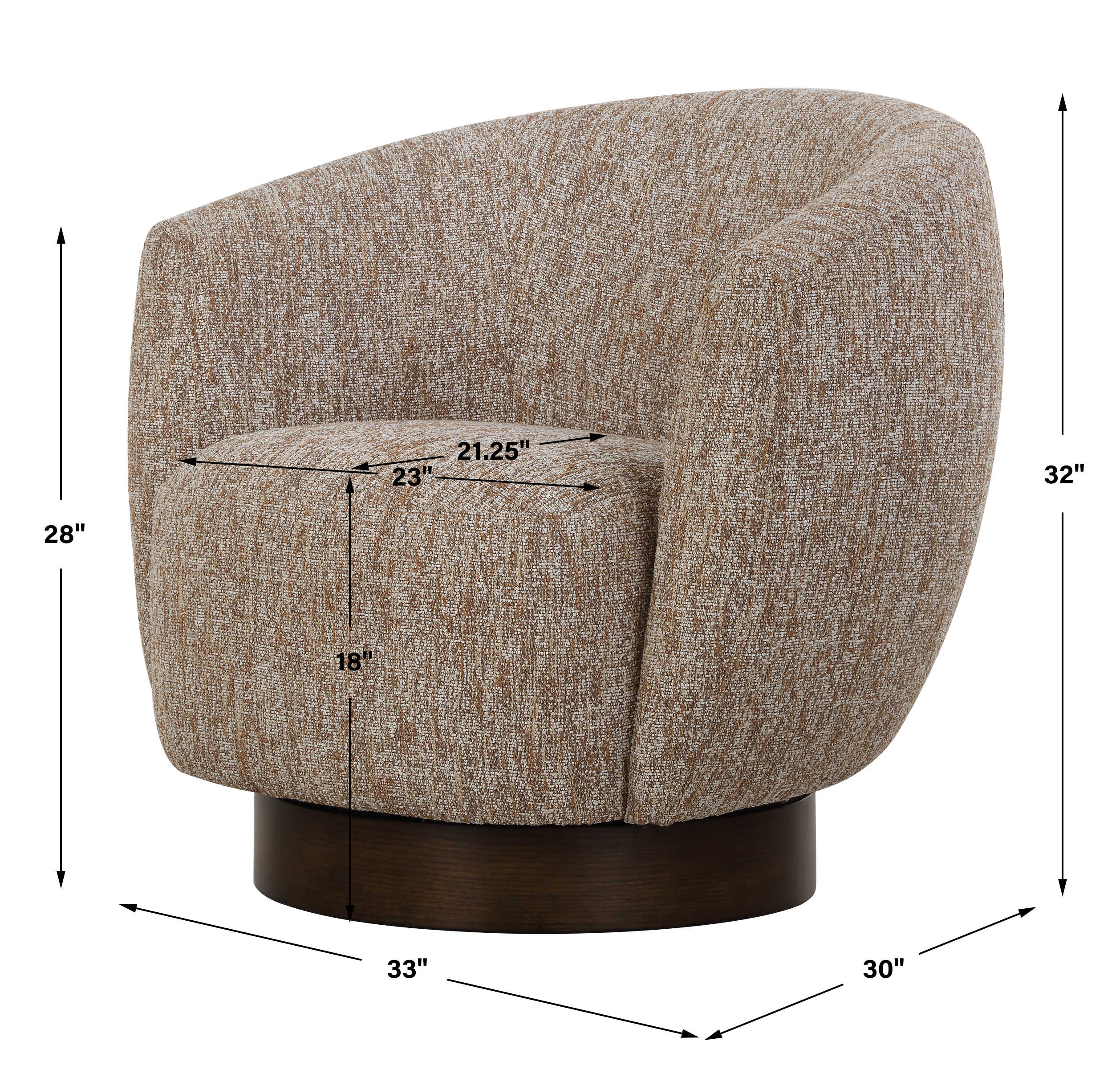 Dunes Fabric Swivel Chair