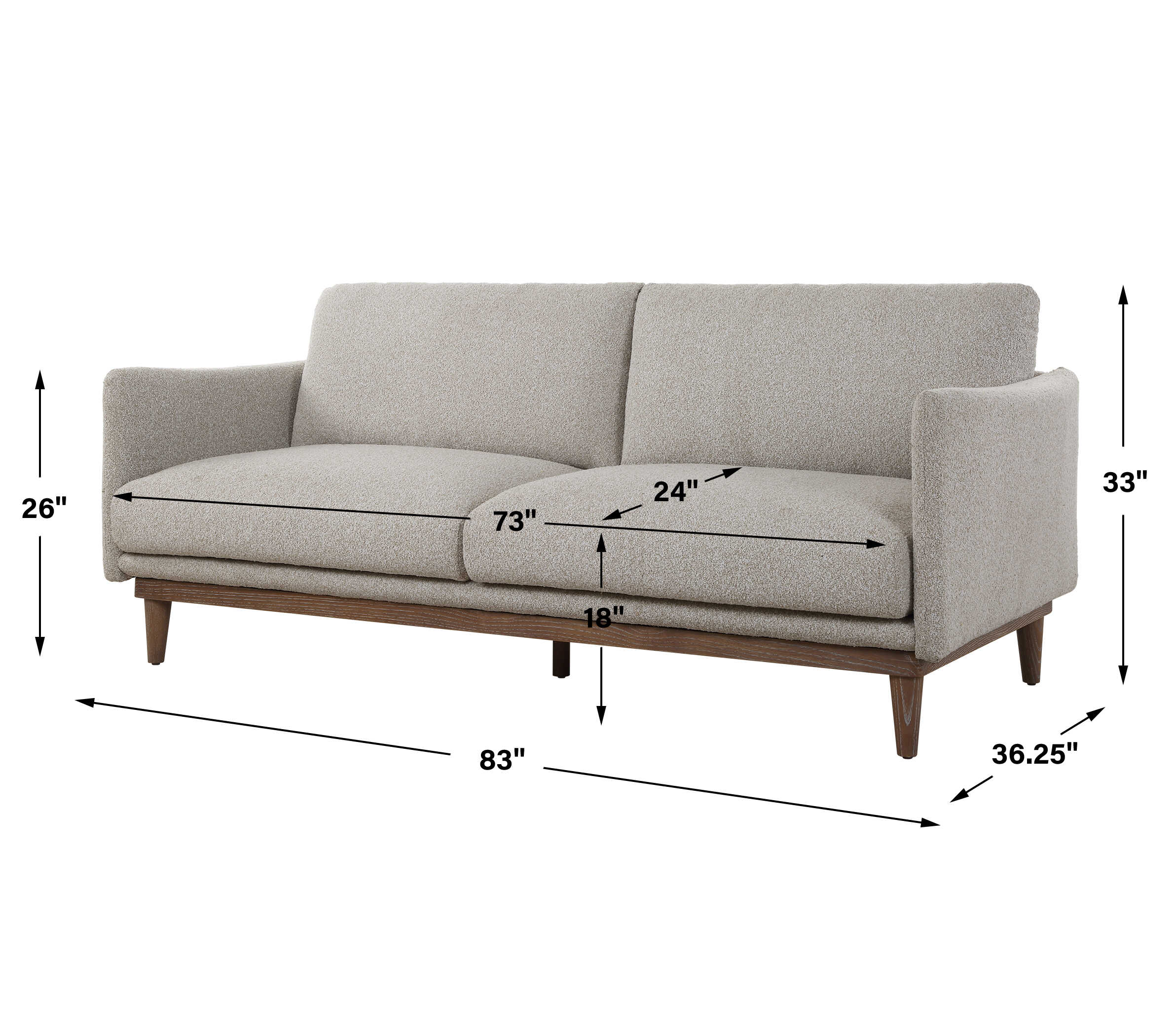 Freefall Gray Ceruse Sofa