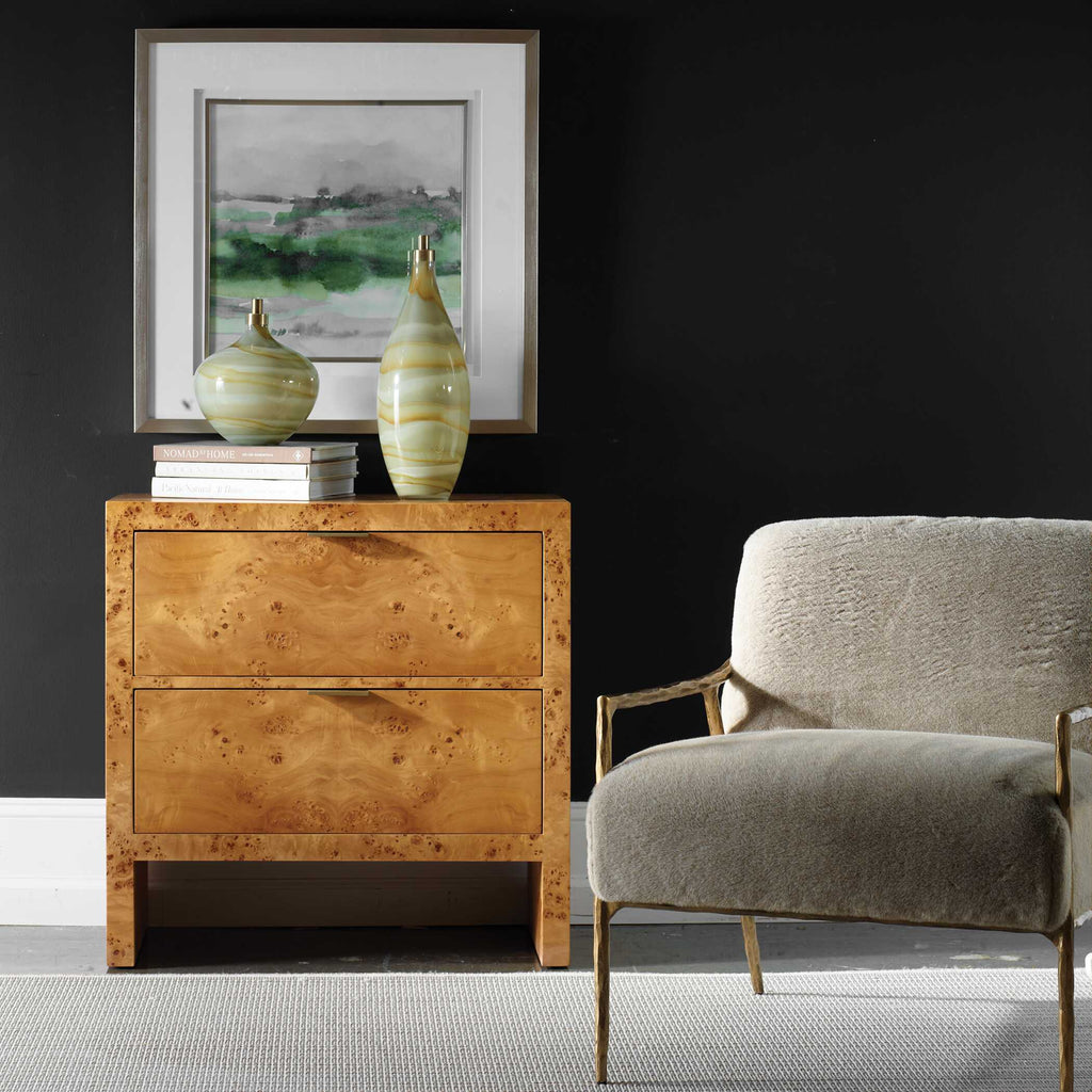 Indus 2 Drawer Burl Chest