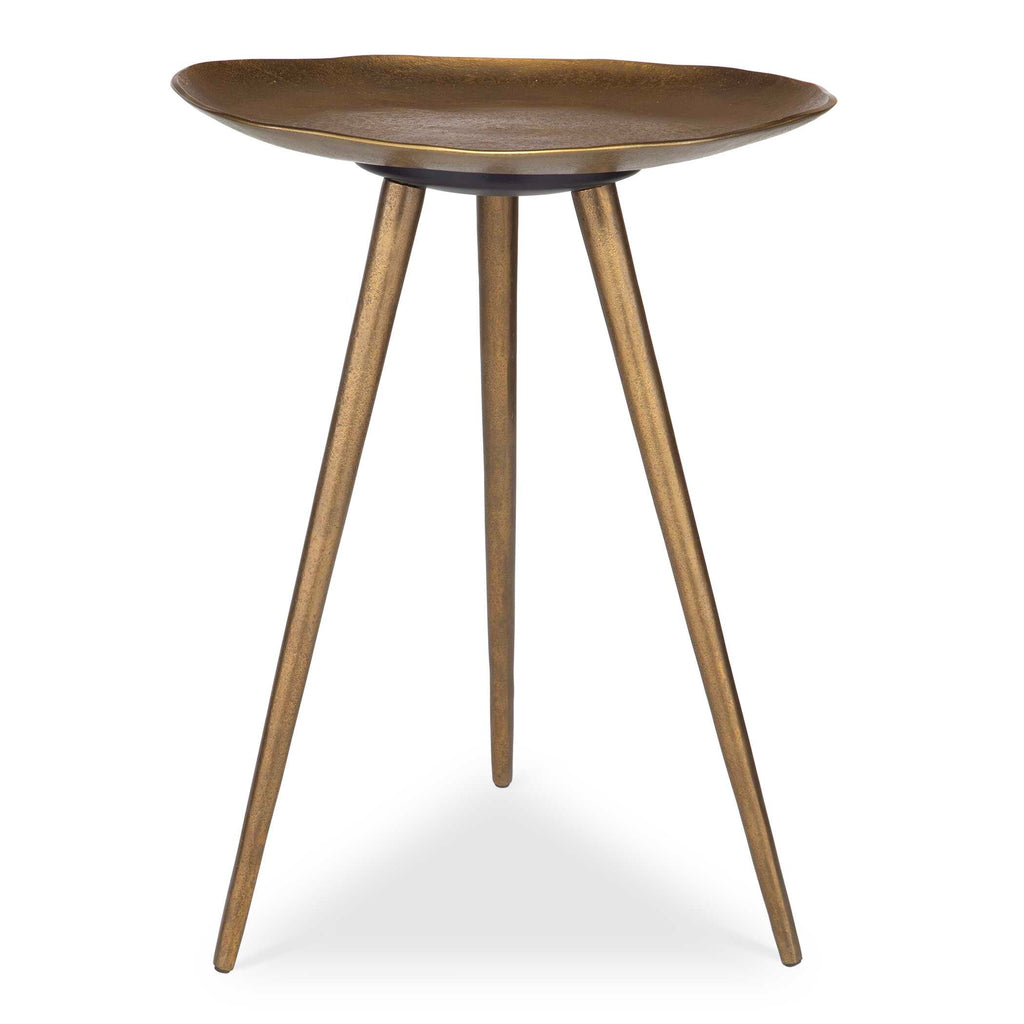 Lily Pad Antique Brass Accent Table