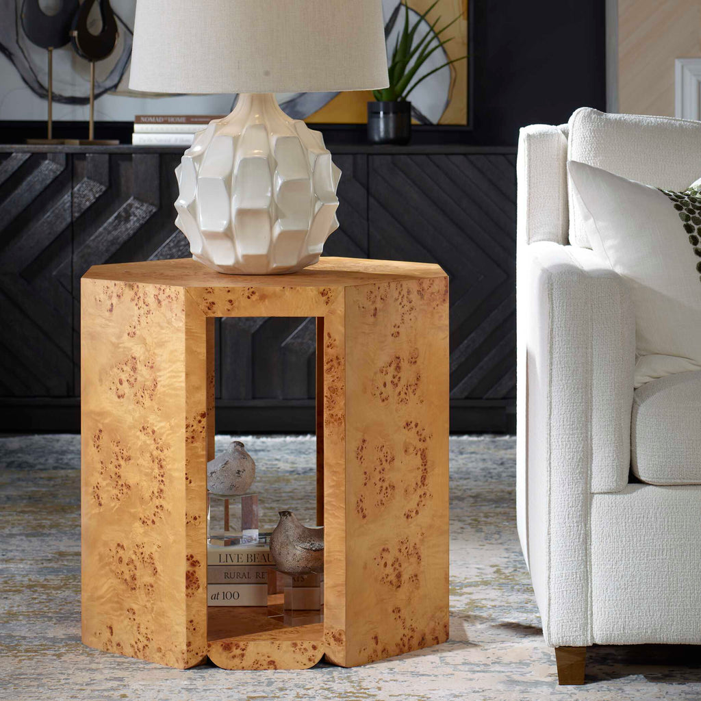 Indus Burl Side Table