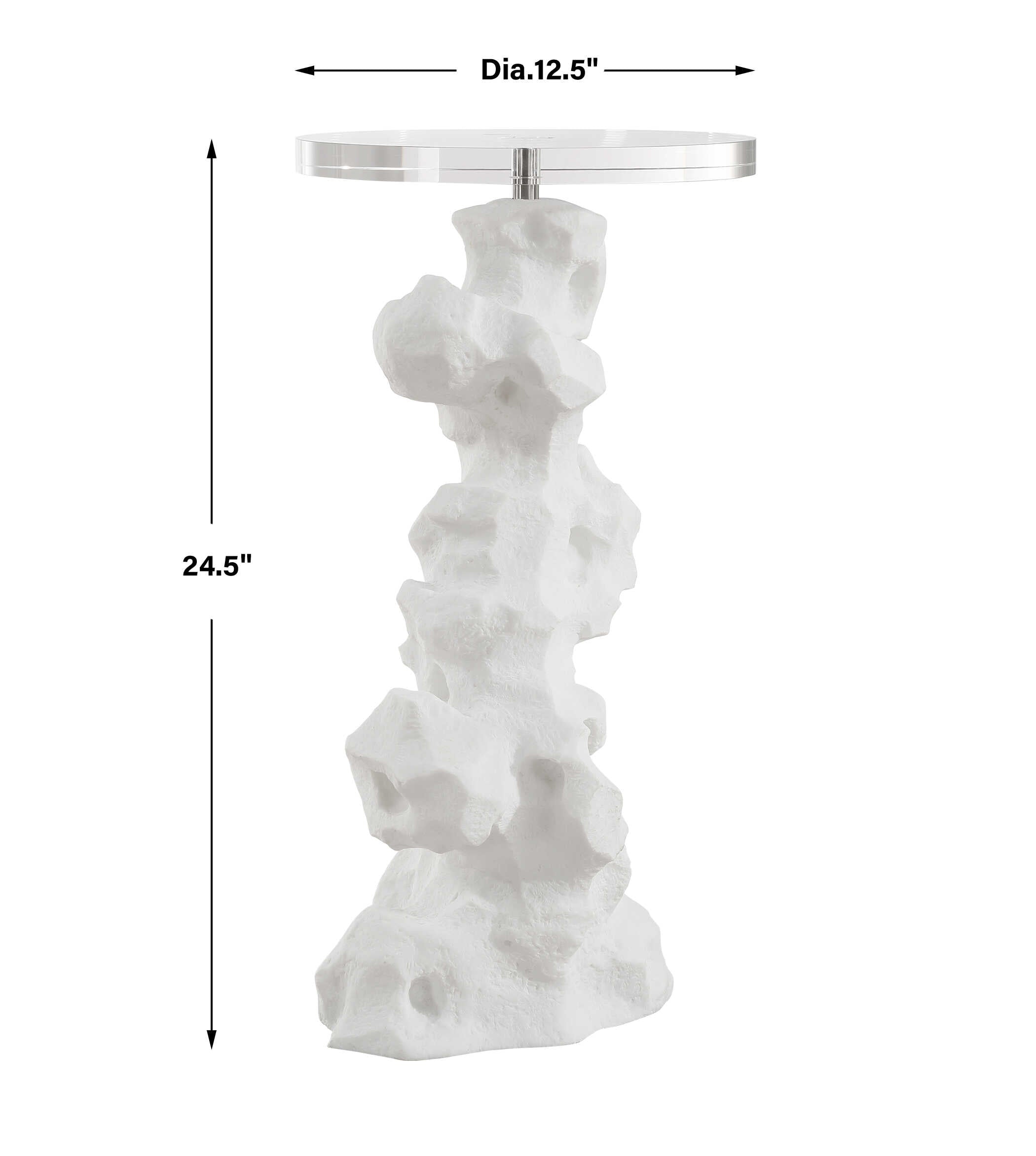 Remnant White Stone Drink Table
