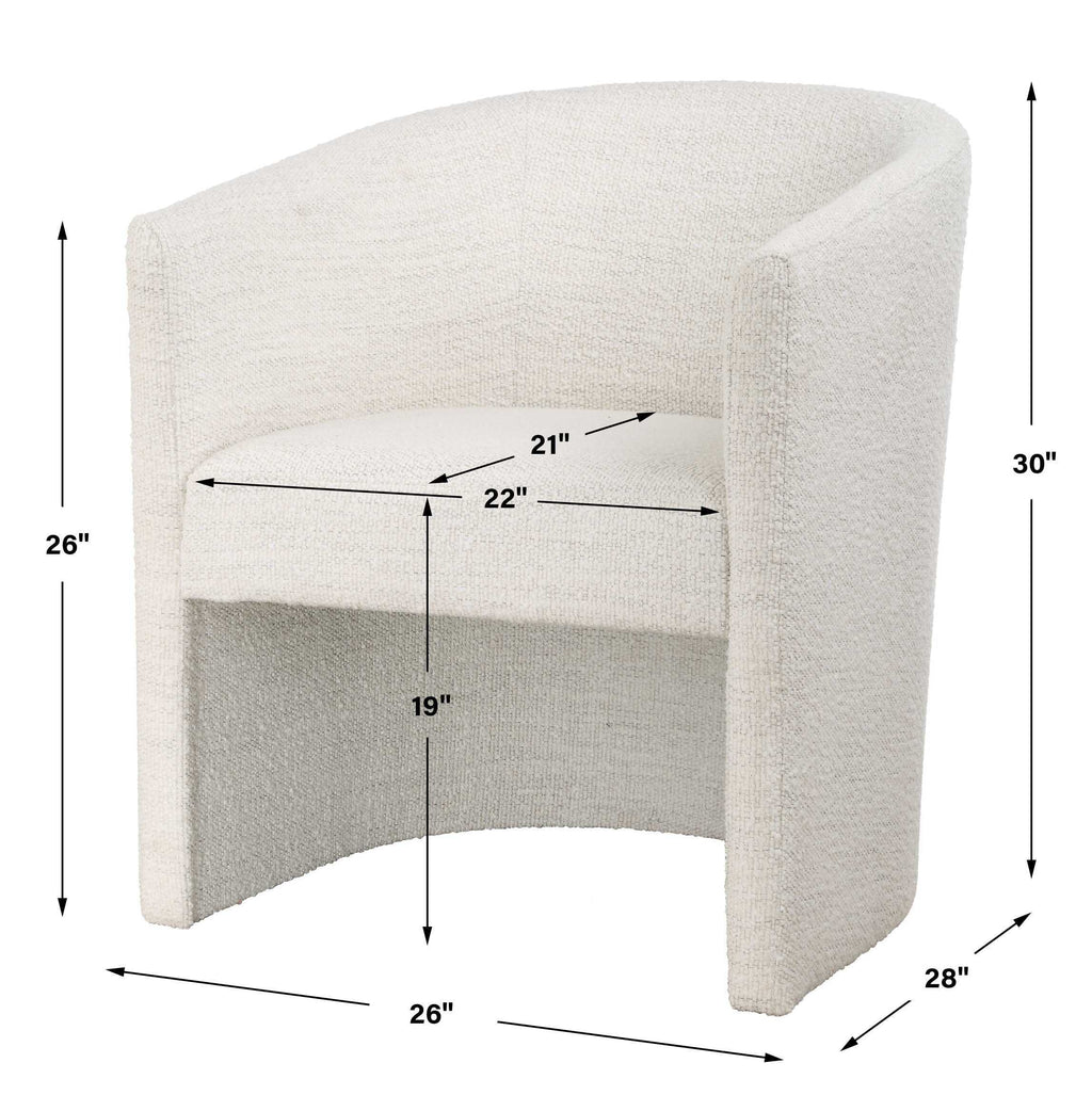 Encompass White Fabric Dining Chair