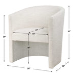 Encompass White Fabric Dining Chair
