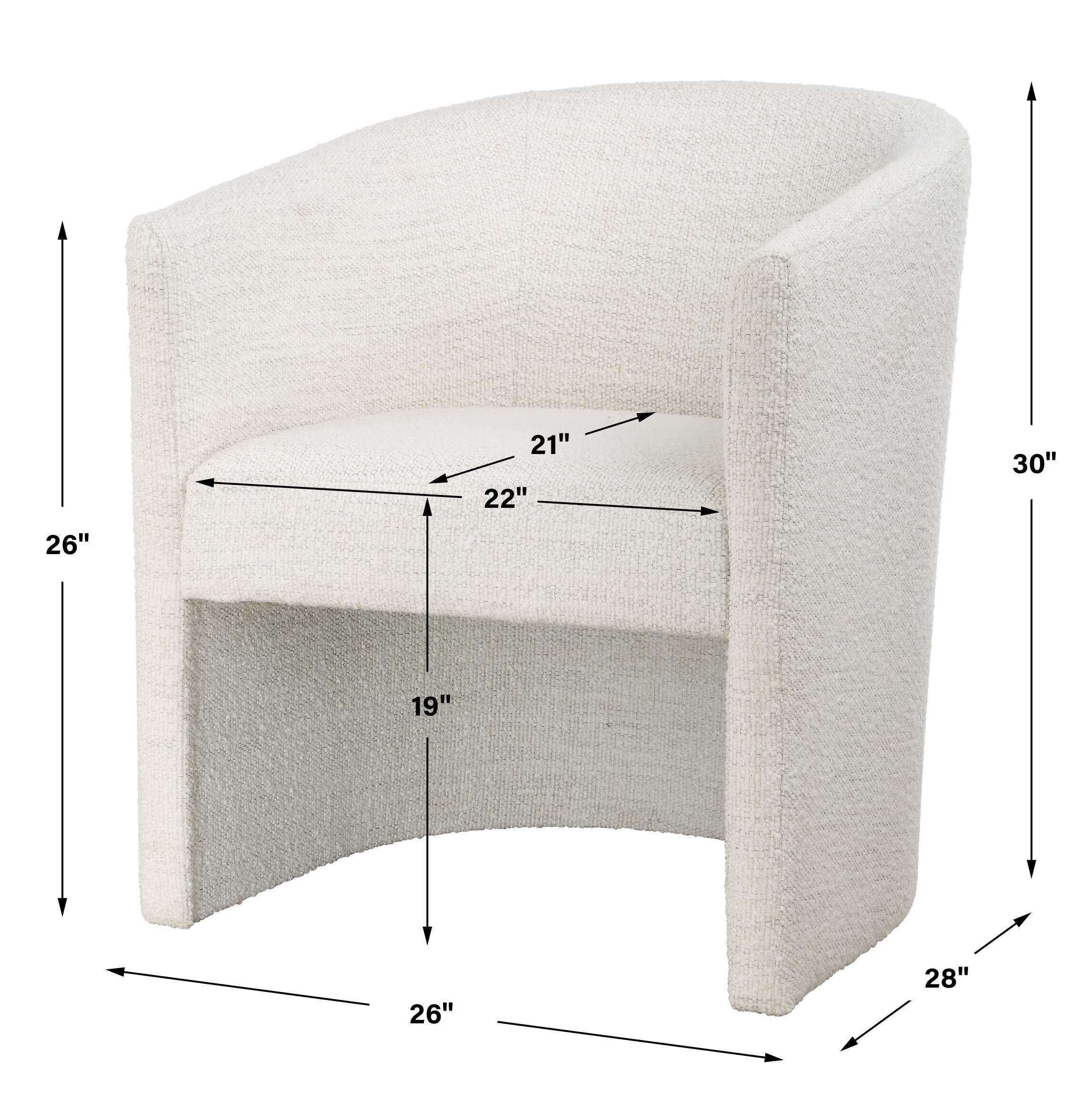 Encompass White Fabric Dining Chair