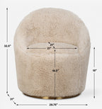 Crue Sheepskin Swivel Chair