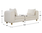 Repose Oversized Ivory Bench