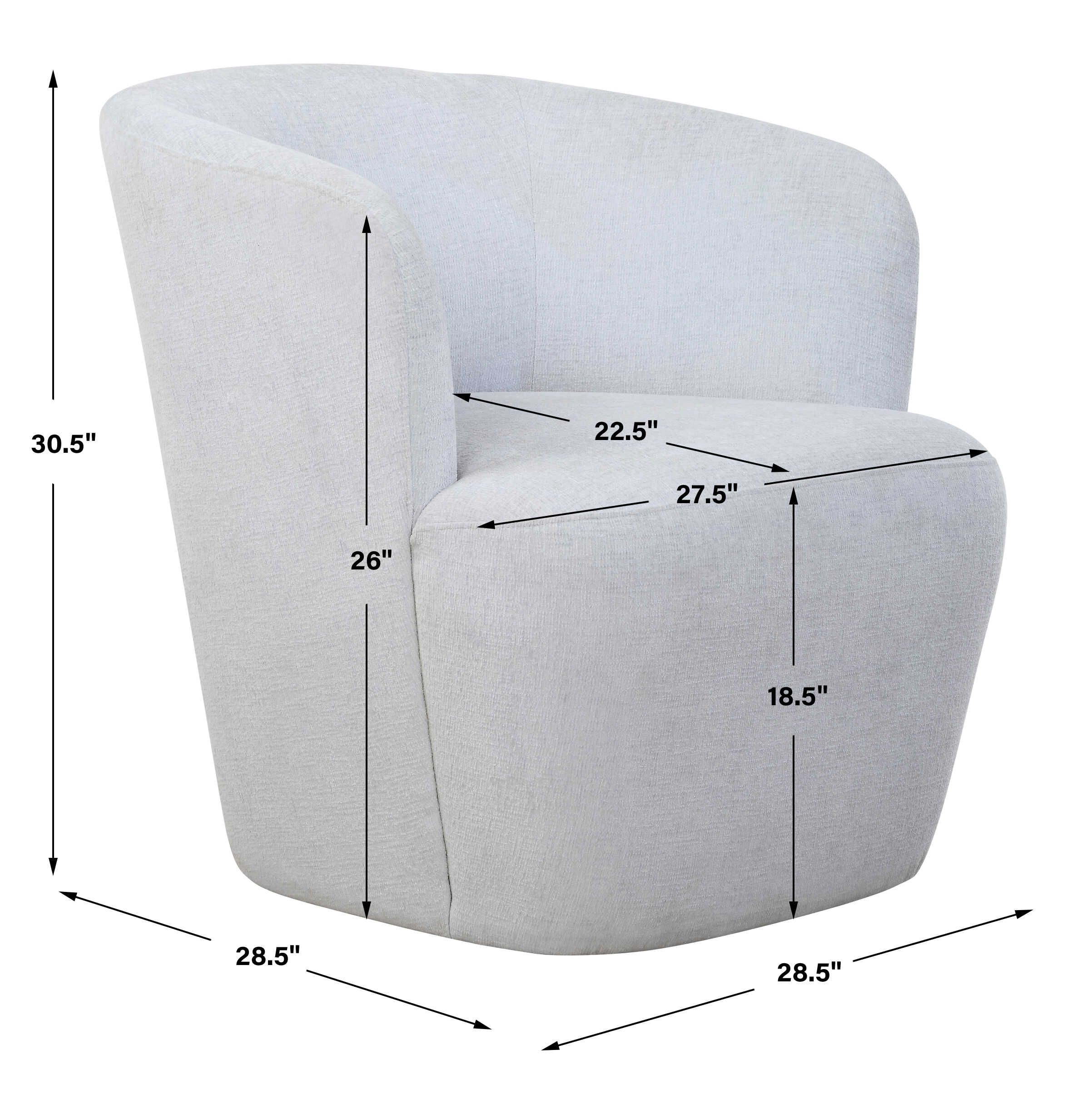 Mist Barrel Swivel Chair
