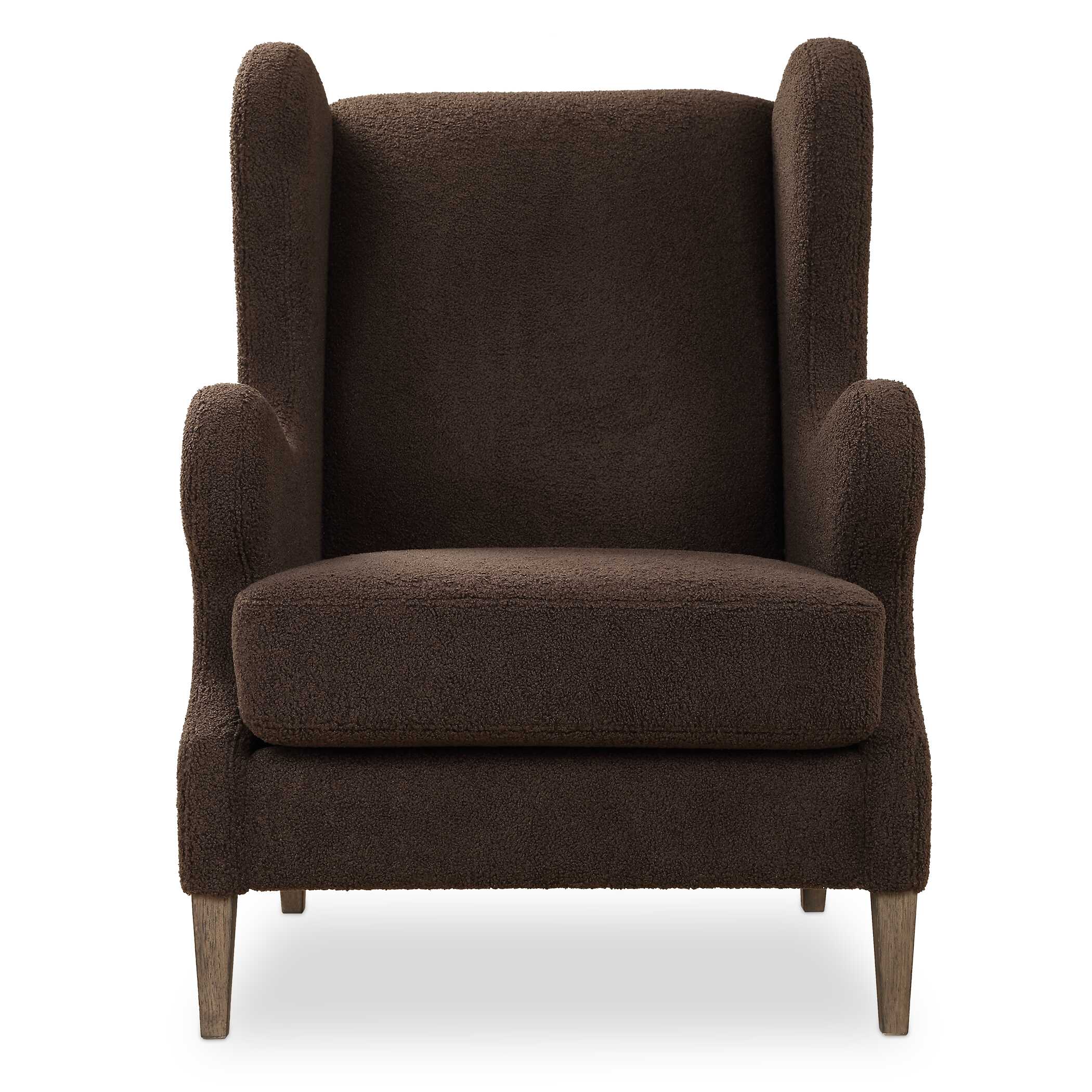 Serpentine Brown Fabric Accent Chair