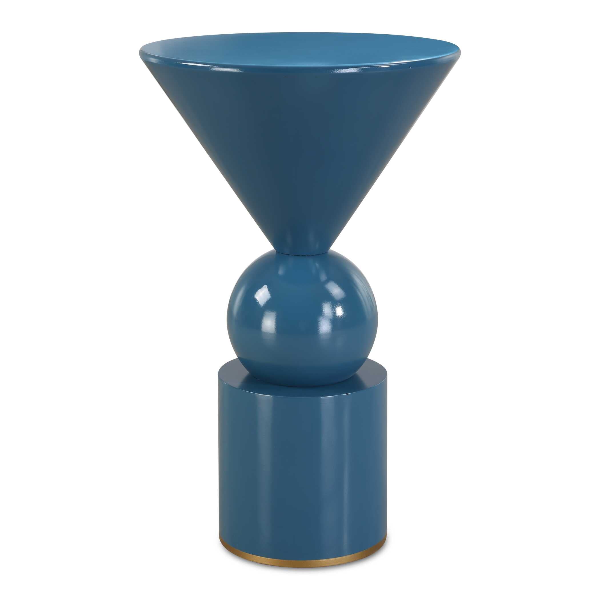 Trig Blue Accent Table
