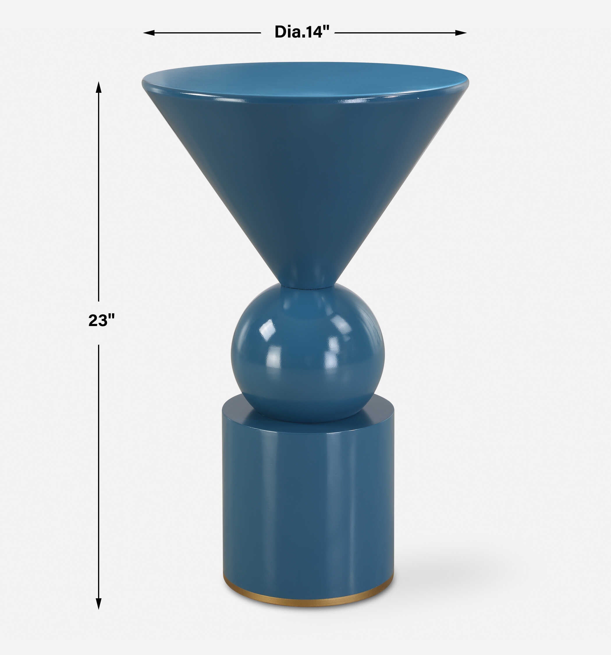 Trig Blue Accent Table