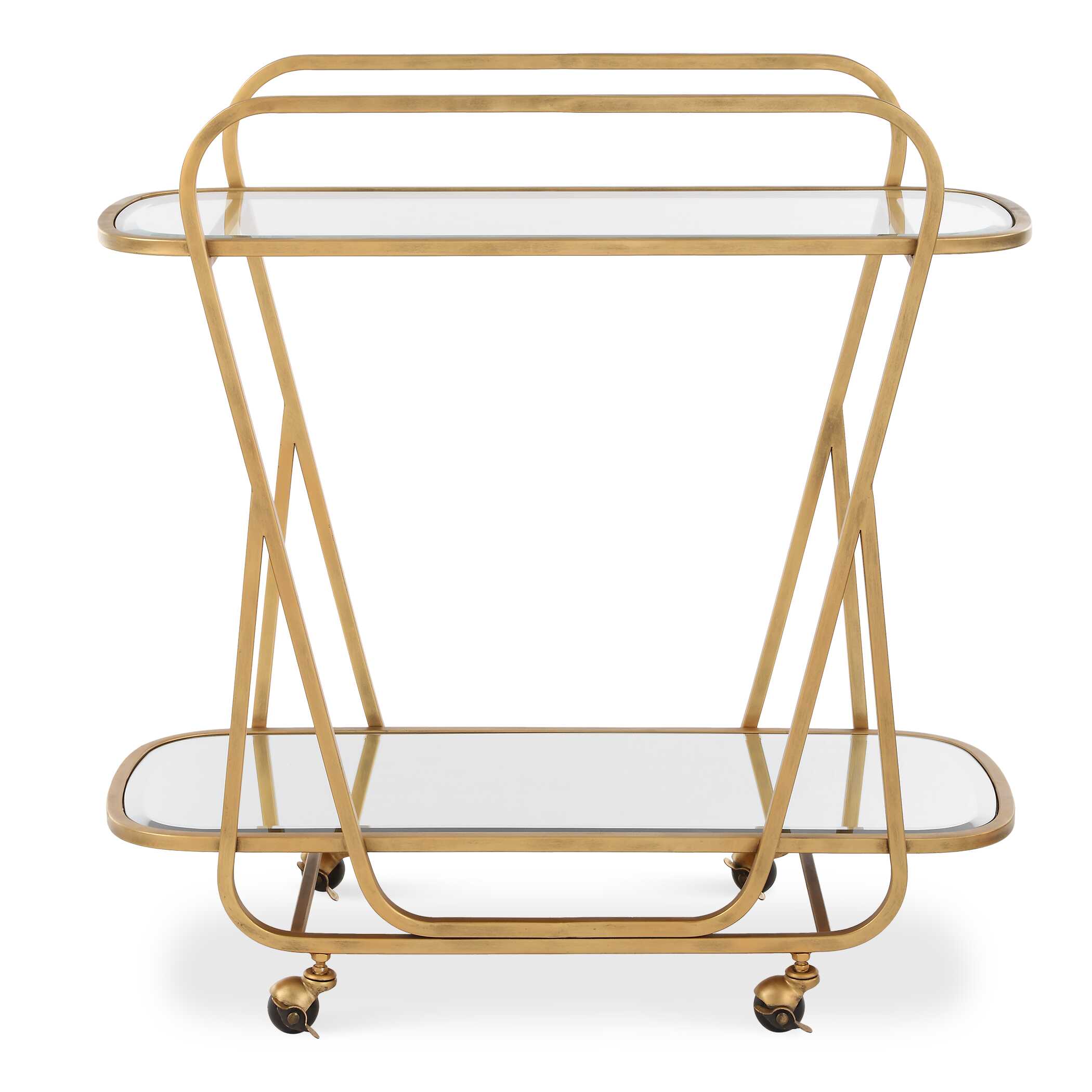 Swain Brass Serving Cart