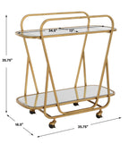Swain Brass Serving Cart