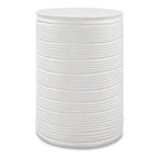 Borderline White Drum Table